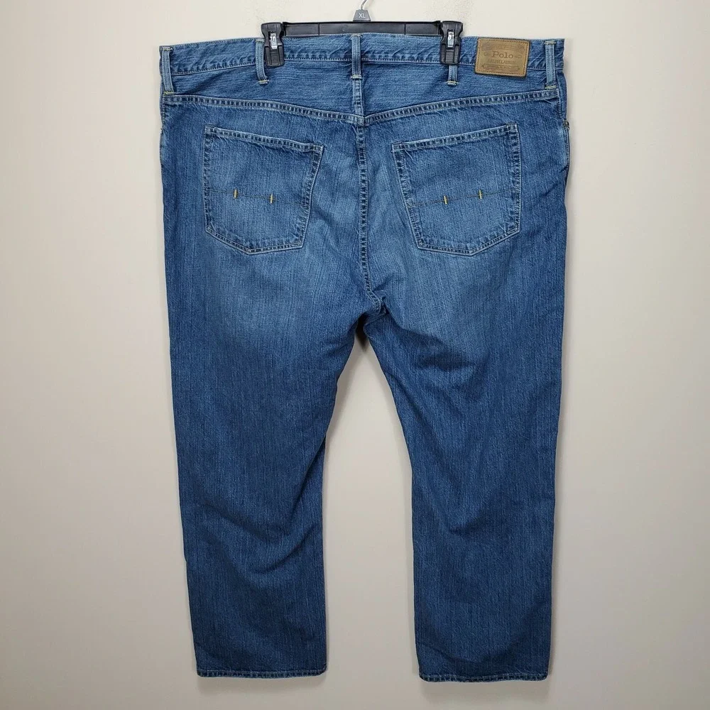Polo Ralph Lauren Straight Men's Jeans Size 46Bx30 Blue Denim Zip Fly Pockets